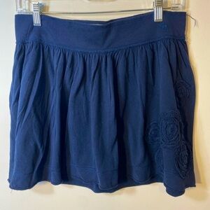 Abercrombie Fitch Blue Mini Skirt With Flower Size Medium Preppy Y2K 90s